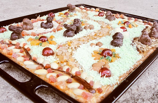 Chocolade en notenmazurek