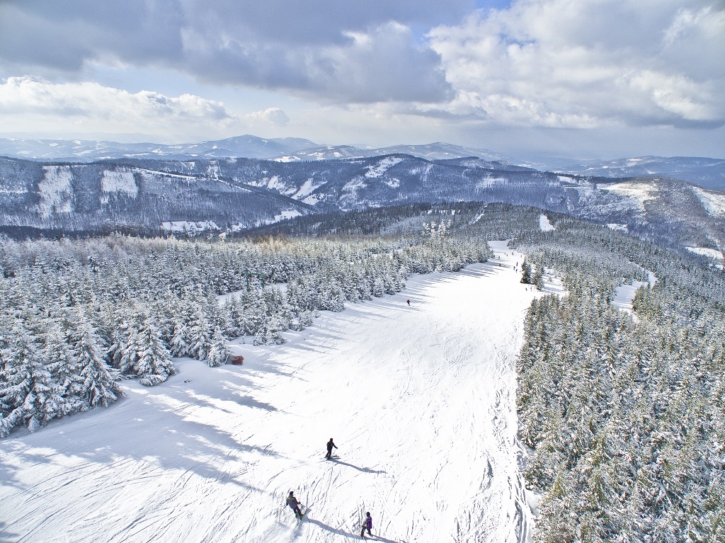 Szczyrk Bergen in Beskiden Tijdens de Winter