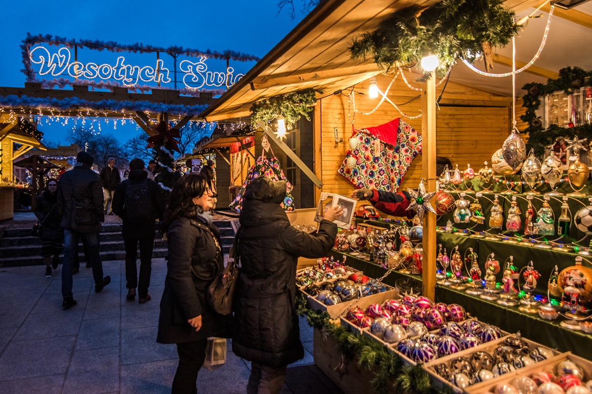 Kerstmarkt Warschau
